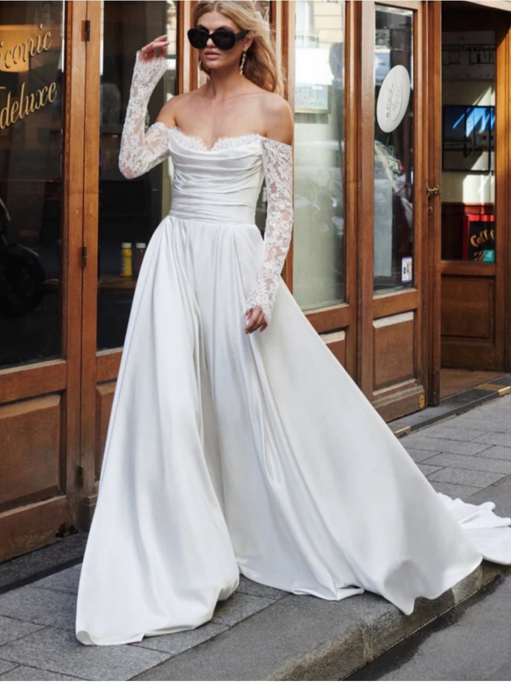 Galia Lahav Rita Elegant White Bridal Gown with Long Train